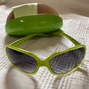 Coach green sunglasses